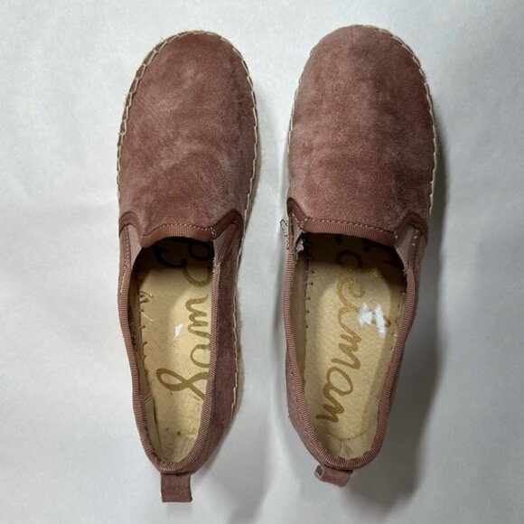 SAM  Edelman Pink Suede Carrin Platform Espadrille Size 6.5 - Picture 10 of 10